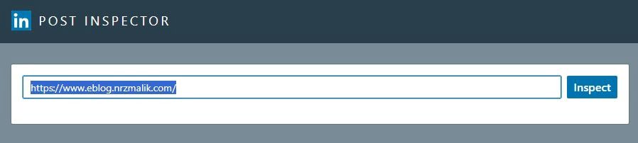 Step 2: Paste your link in the URL bar provided on the LinkedIn Post Inspector page.