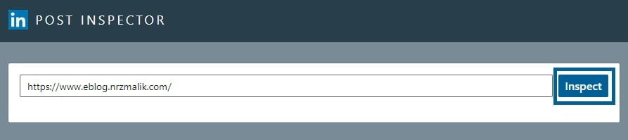 Step 3: Click the "Inspect" button.