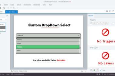 How to Create a Custom DropDown Select in Articulate Storyline (No Layers, No Triggers)